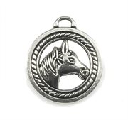 Vedhæng. Hest - hestehoved. Tibetansk sølv. 28 mm
